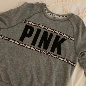 PINK leopard sweatshirt